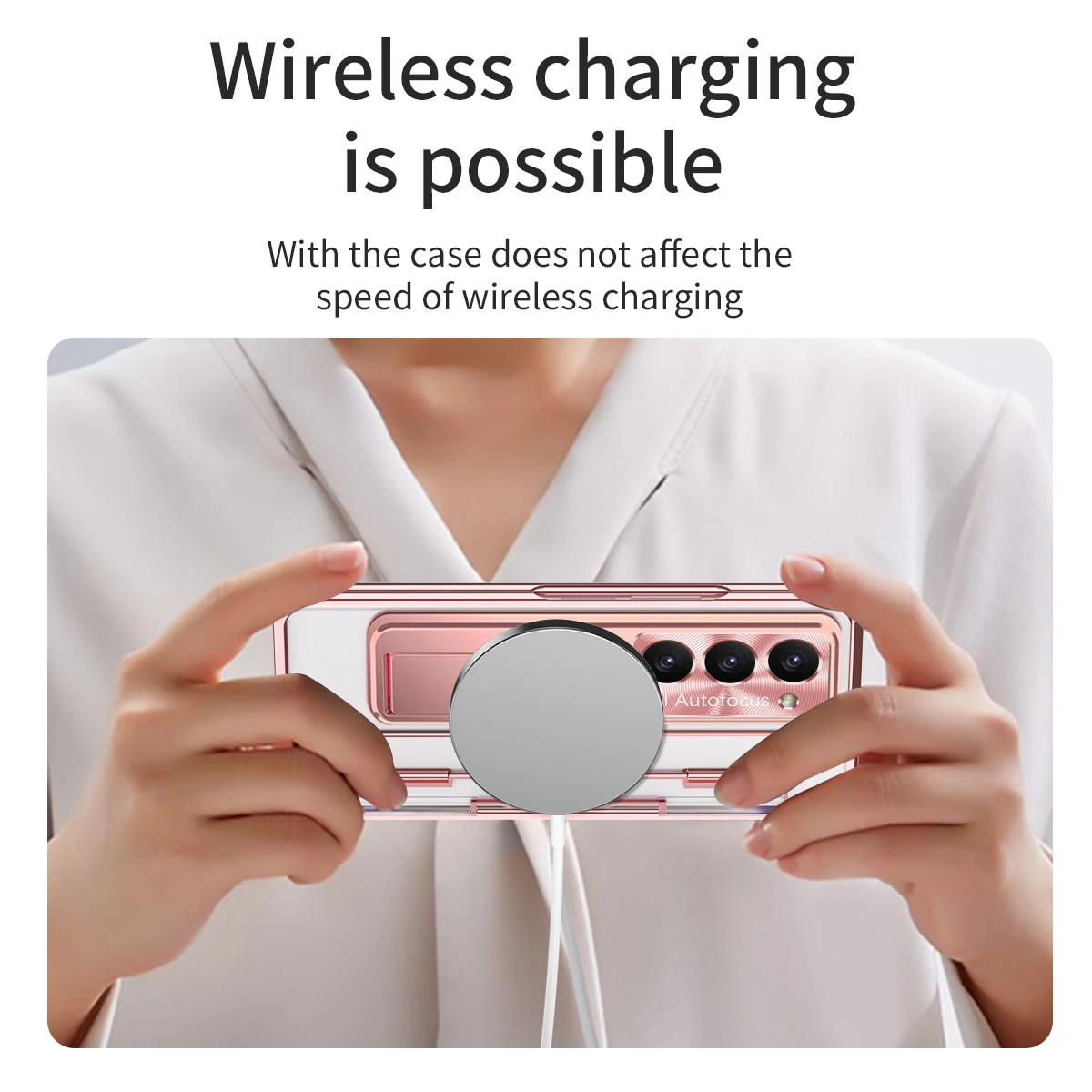 Luxury Shell Film Integrated Hinge Folding Phone Case For Samsung Galaxy Z Fold 5 Anti-bump Transparent Folding Protective Cover