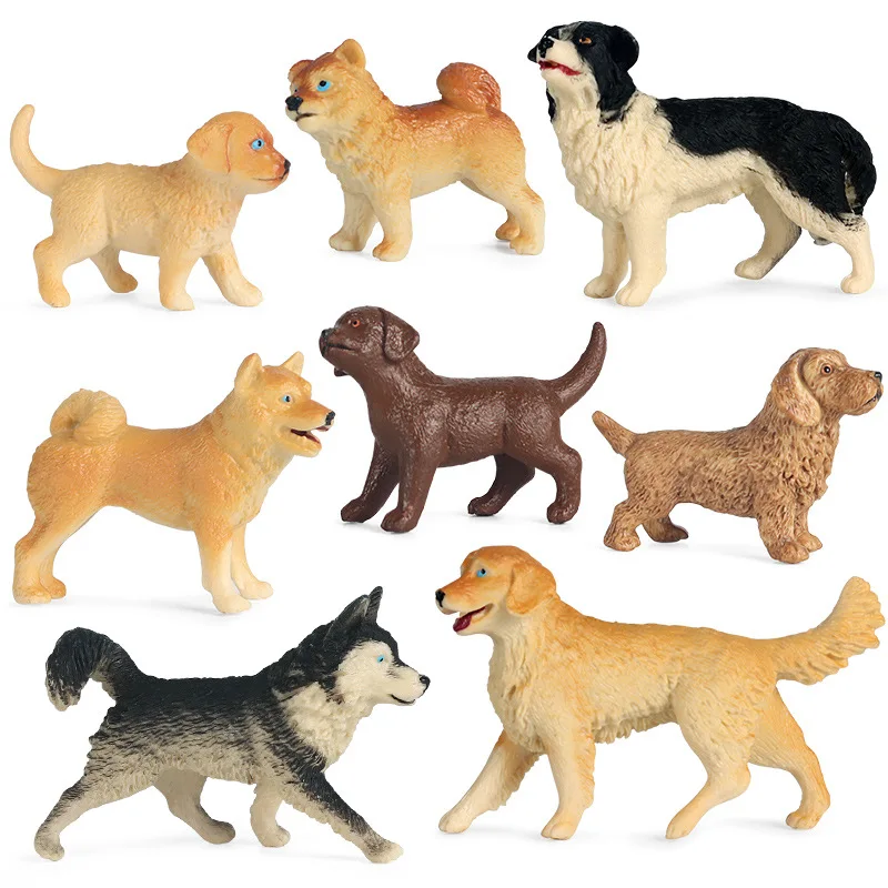 

8Pcs/Set Pet Dog Animals Model Action Figure Puppy Shiba Inu Husky Dachshund Figurines Cute Miniature Collection Kids Toys Gifts