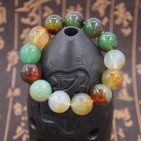 natural peacock agate hand carved round bead bracelet fashion boutique jewelry men and women grass purple bracelet accessories