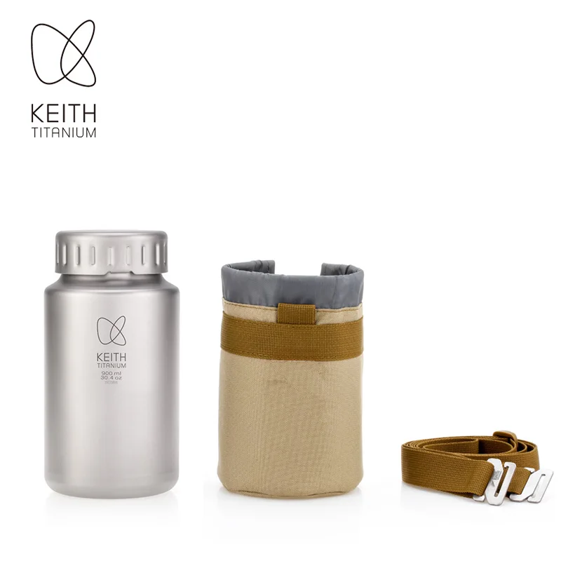Фото Спортивная титановая бутылка Keith 900 мл/1200 мл, сверхлегкая, герметичная, с широким горлышком, для здорового питья, для кемпинга и походов №2