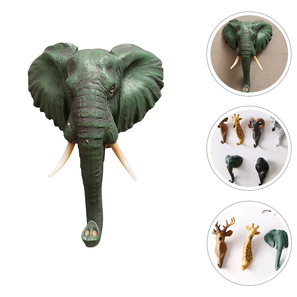 

Elephant Single Hook Shaped Coat Hat Hook Hanger Rustic Wall Hook Towel Key Holder Hooks Decorative for Wall
