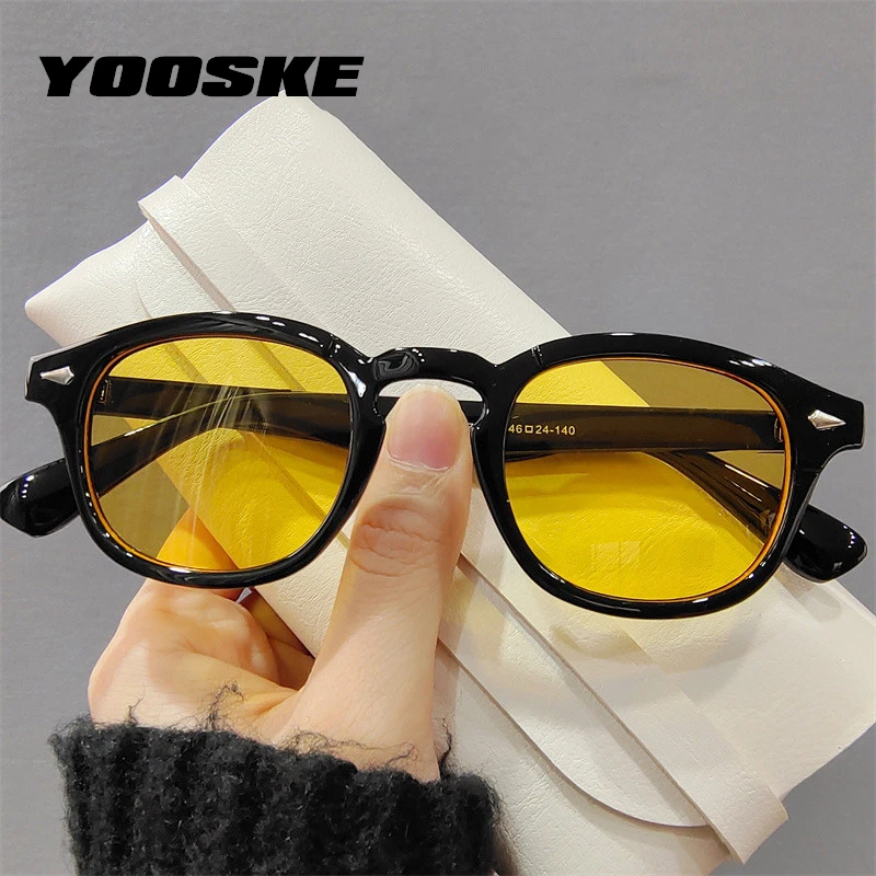 

YOOSKE Brand Square Sunglasses Women Vintage Brand Design Small Red Yellow Sun Glasses for Men Classic Shades Eyewear UV400