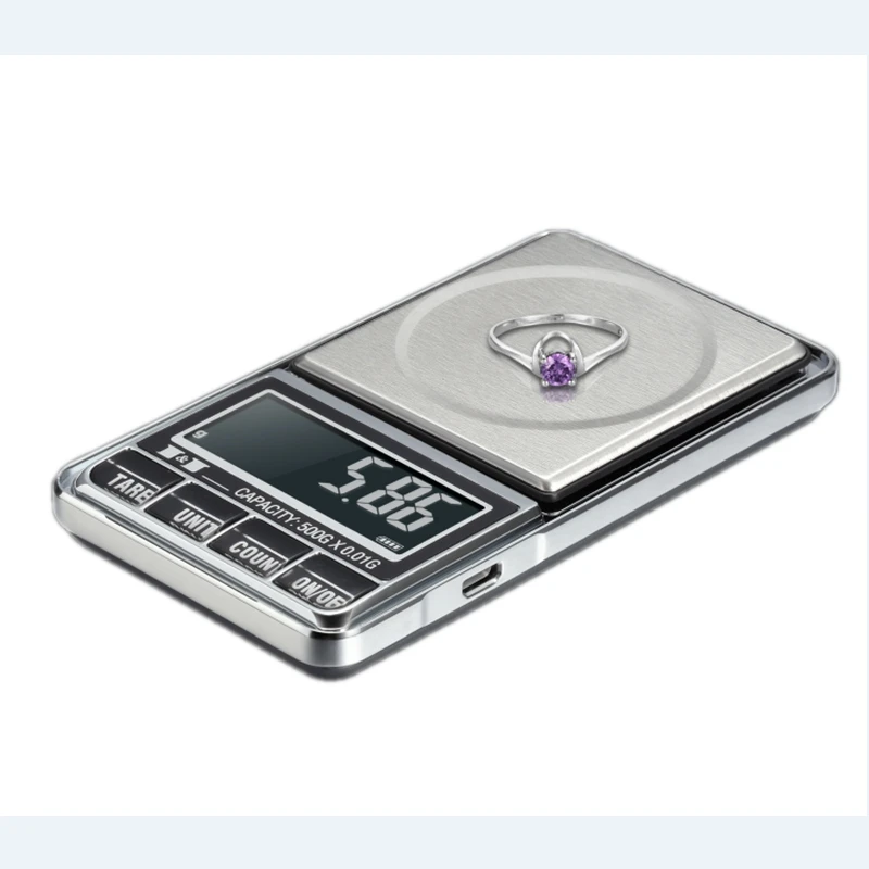 

100g-600g Electronic Pocket Scale 0.01g Precision LCD Digital Jewelry Weight Balance USB Powered Lab Gram Medical Count Scales