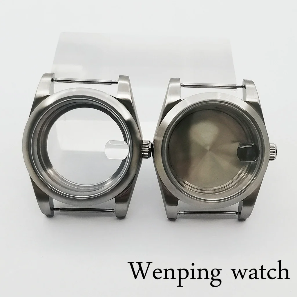 Новинка серебристый матовый чехол для часов 36 мм/40 мм сапфировое стекло подходит