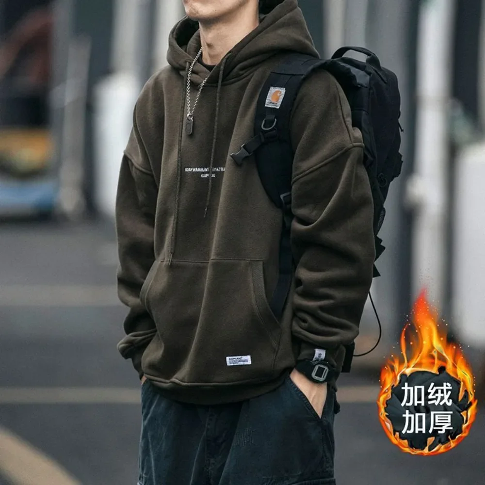 Мужская толстовка с капюшоном в американском ретро стиле Харадзюку