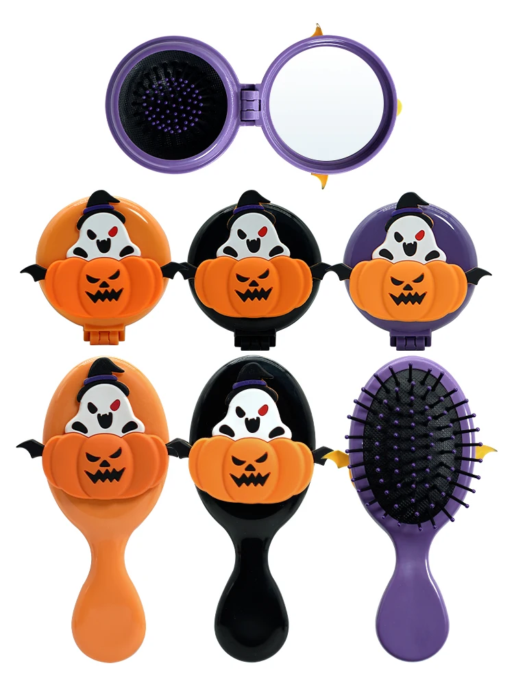 Портативная мини-щетка для волос на Хэллоуин антистатическая расческа