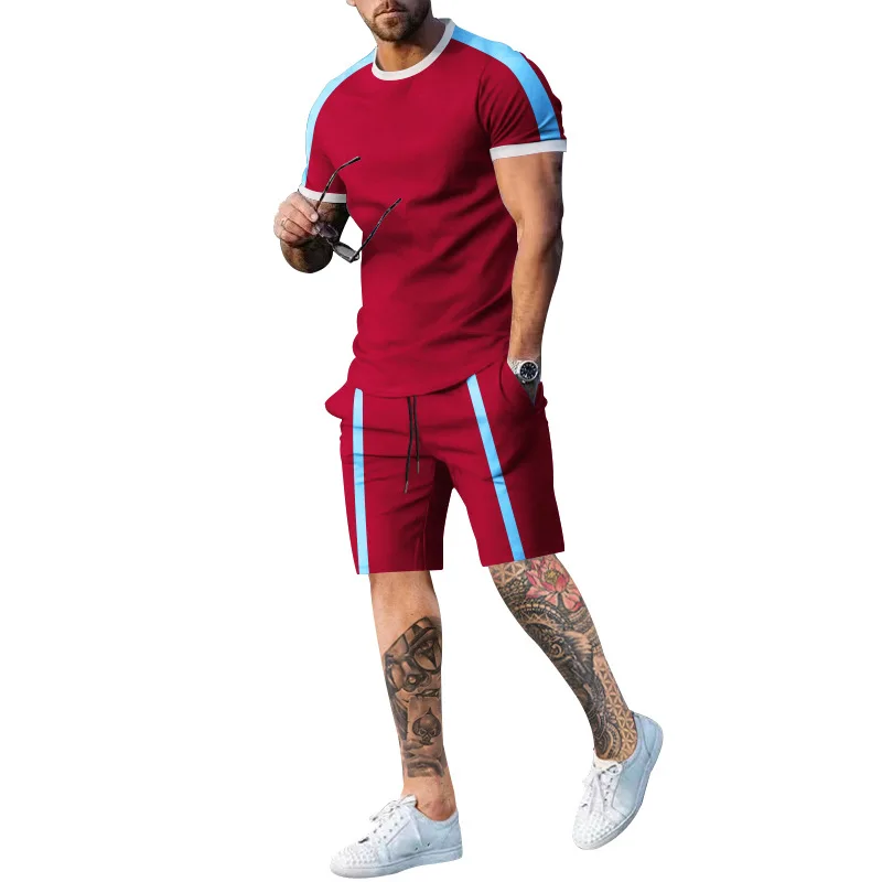 Men's Summer Short Sleeve T-shirt New Men's Short Sleeve Shorts Sports Casual Set Men's Clothing Sets