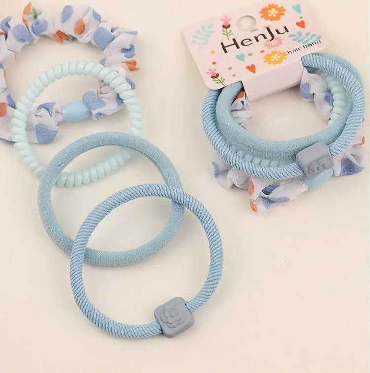 4 шт./набор резинки для волос карамельных цветов