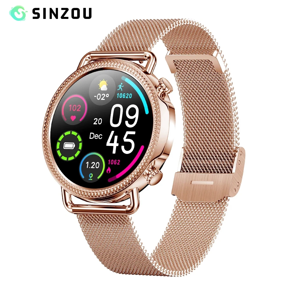

SINZOU Fashion 2022 Full Touch Women Smart Watch Temperature Heart Rate Monitor Smartwatch For Ladies Sports Fitness Tracker