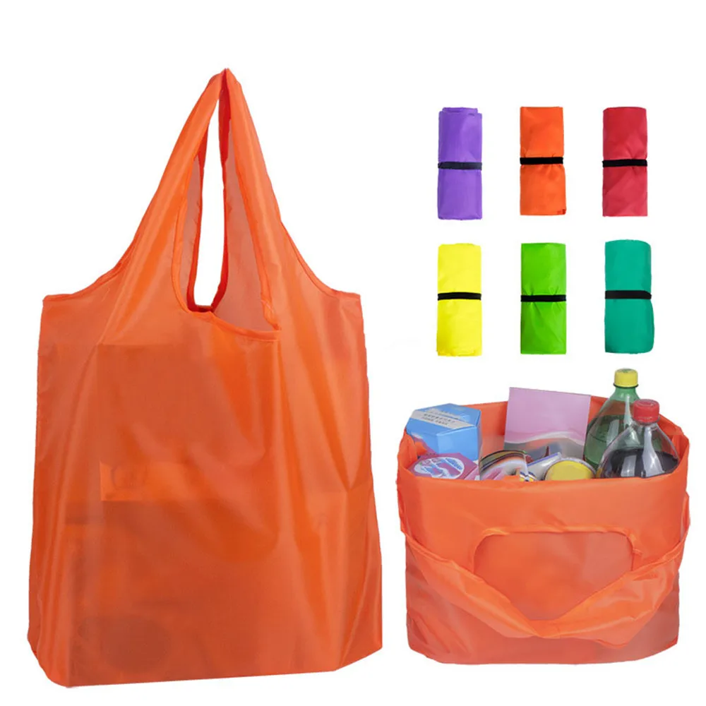 

Портативные сумки, женская складная сумка для покупок, экологически чистые однотонные сумки для продуктов, вместительная сумка, складная карманная Сумка-тоут
