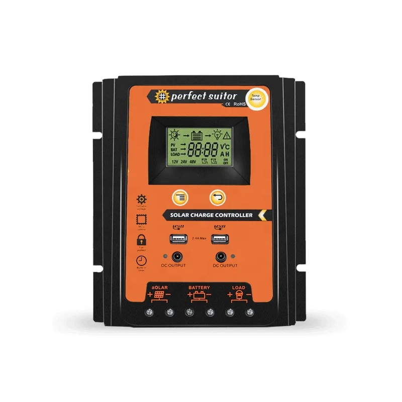 

Solar Charge Controller 12V 24V 30A 50A 70A Solar Controller Solar Panel Battery Regulator Dual USB 5V LCD Display MPPT Outdoor