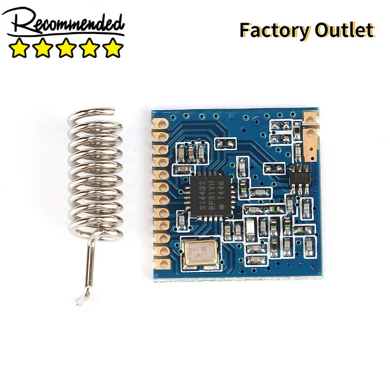 

5 pcs 868MHz SI4432 Remote Wireless Communications Module Transmitter and Receiver RF4432 for Remote Control System 1000m