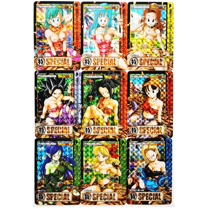

18pcs/set Dragon Ball Z Battle Damage Bulma Android 18 Chichi Super Saiyan Goku Hobby Collectibles Game Anime Collection Cards