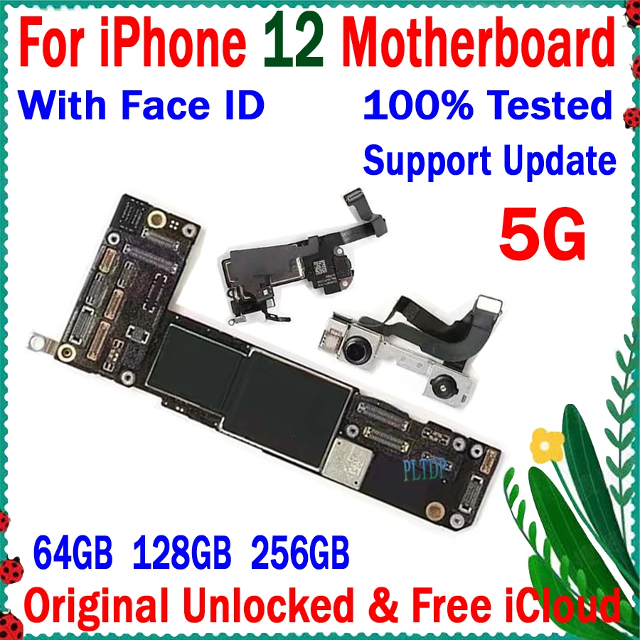 

Clean ICloud Mainboard 100% Original For IPhone 12 Motherboard Support Update Plate Full Tested Work Logic Board With/No Face ID