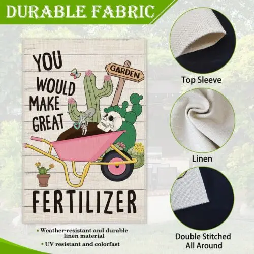 Фото Милый садовый флаг с надписью «You Would Make Great Fertilizer», 12 x 18 дюймов, двусторонний H... KKL AAL HHM WZZ №4