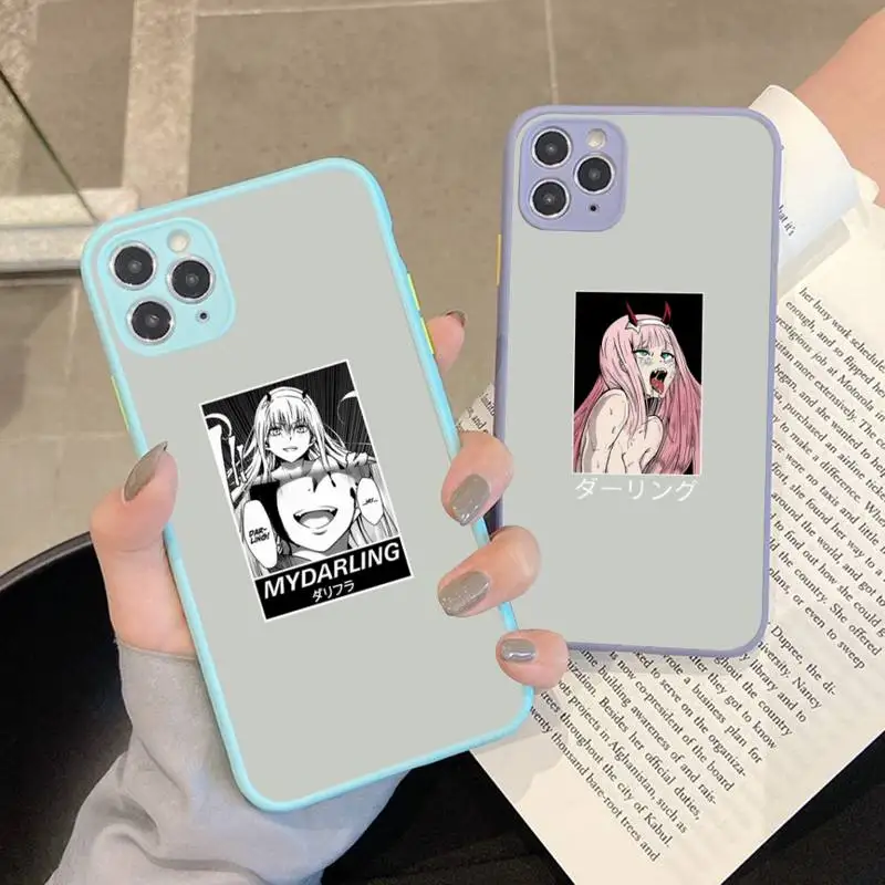 

Yinuoda Zero Two Darling in the FranXX Anime Phone Case for iPhone X XR XS 7 8 Plus 11 12 13 pro MAX 13mini Matte Case