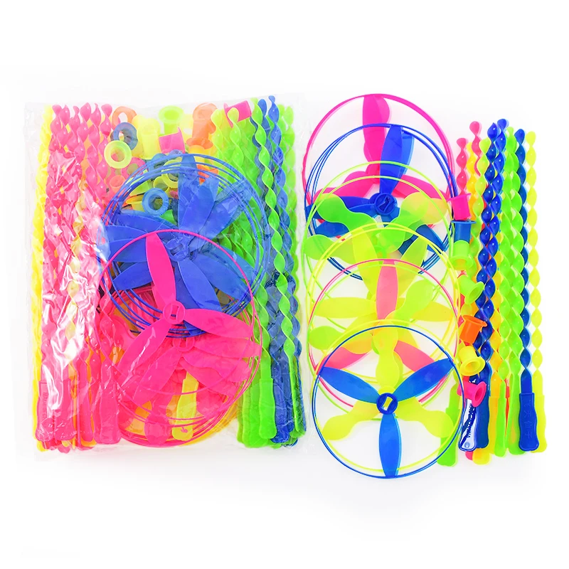 Блюдце летающее пластиковое в виде бамбуковой стрекозы 10/30 шт.