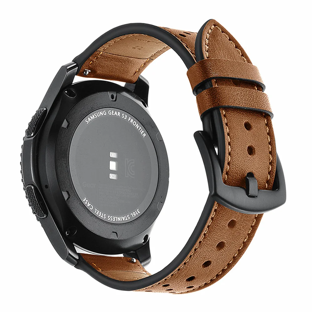

22mm/20mm strap for Huawei watch GT-2-2e-pro 46mm Leather correa bracelet Samsung Gear s3 frontier Galaxy Watch 3 45mm/46mm band