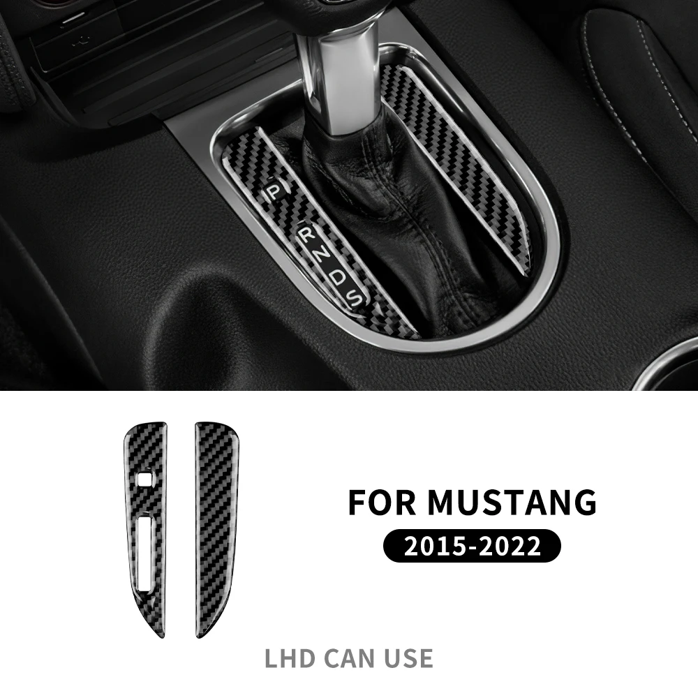 

Наклейка из натурального мягкого углеродного волокна для Ford Mustang 2015 2016 2017 2018 2019 2020 2021 2022, аксессуары для отделки панели переключения передач автомобиля