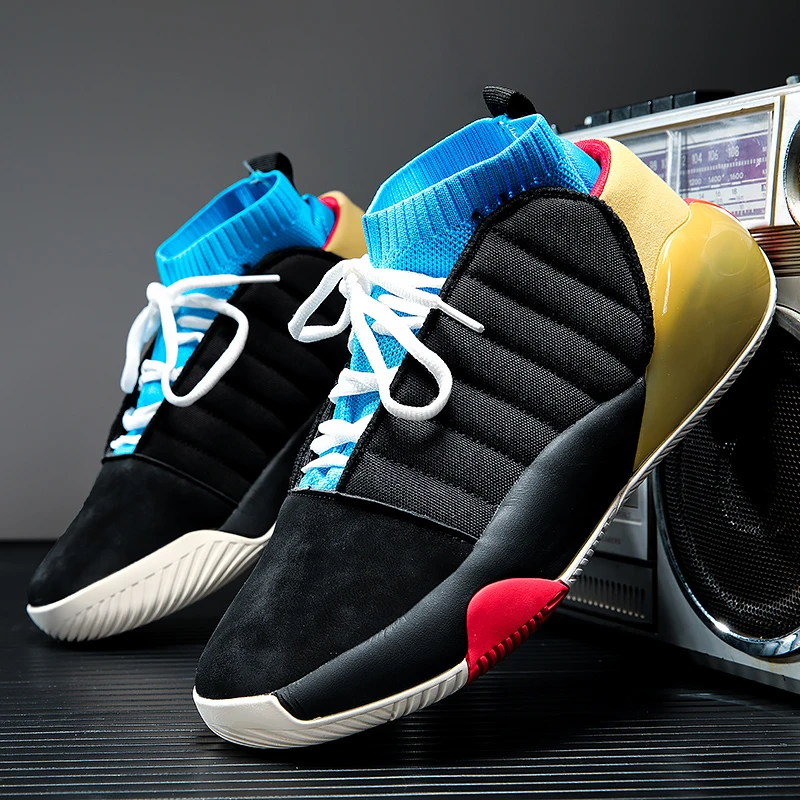 SENTA Sock Basketball Shoes Men Sneakers Men Boys Basket Shoes Autumn High Top Anti-slip Outdoor Sports Shoes Trainer Zapatillas