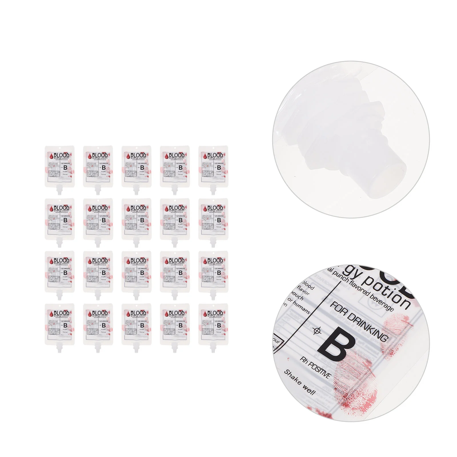 

20 Pcs Plasma Drink Bags Drinking Aldult Party Prank Supplies Plastic