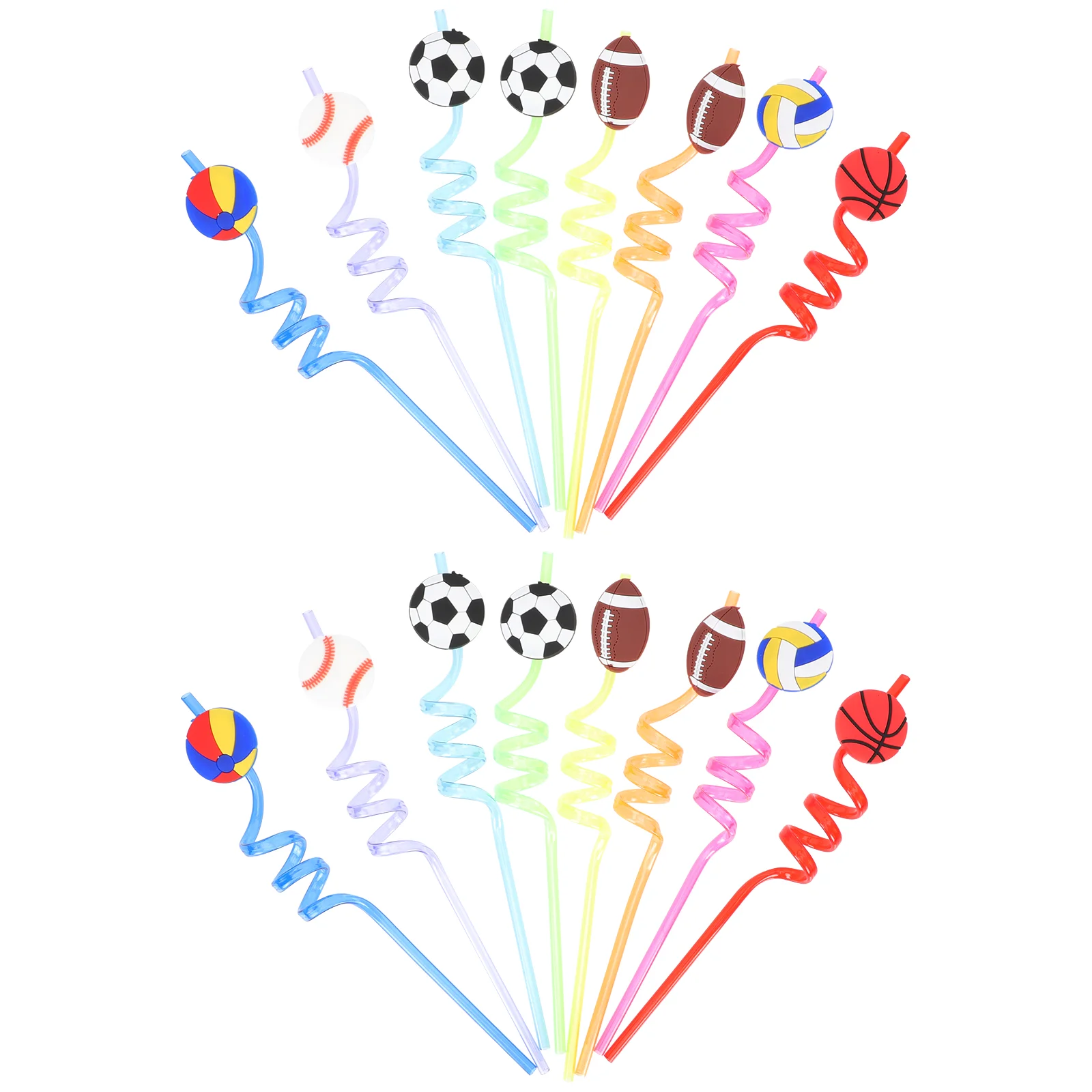 

24pcs Sports Themed Drinking Straws Touchdown Drinking Straws Football Party Supplies