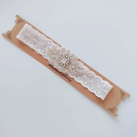 Белые свадебные подвязки из эластичного кружева, комплекты свадебных подвязок со стразами, прозрачные кристаллы для свадьбы
