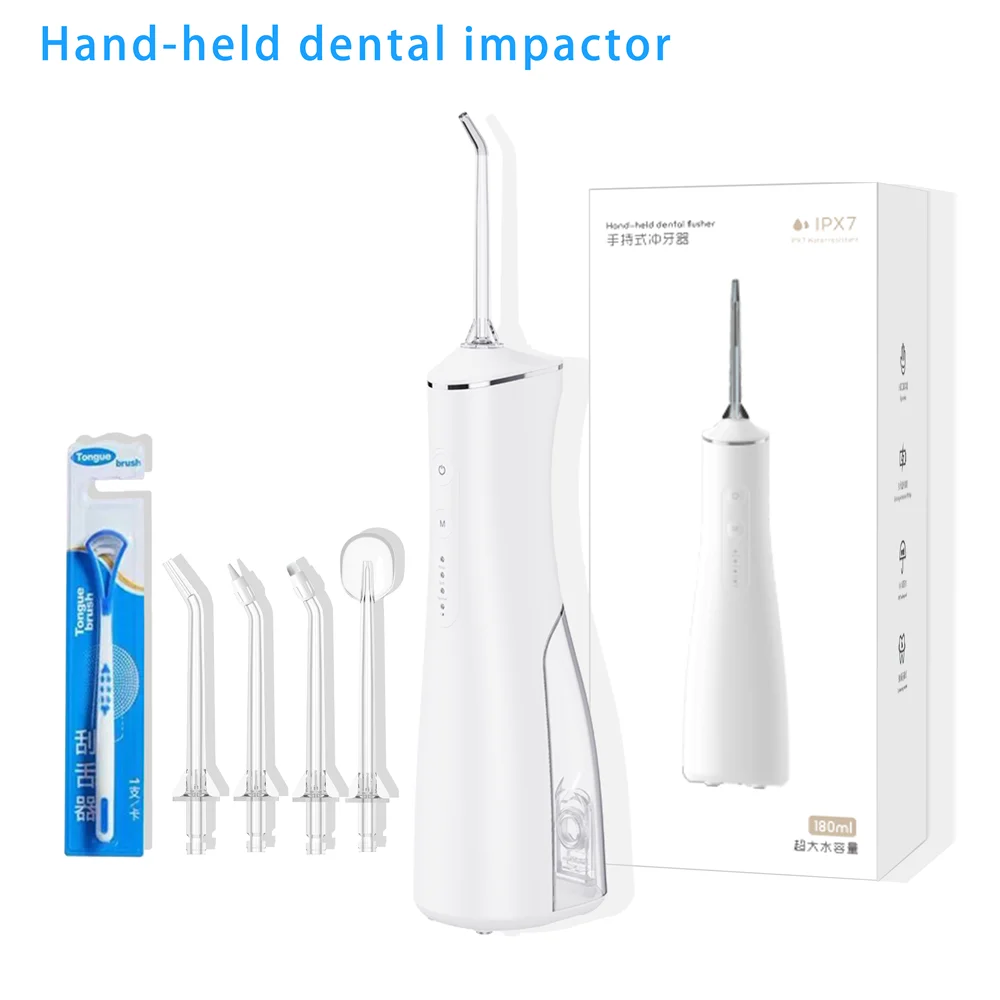 

Oral Irrigator tooth scaler 3-speed adjustment Water Flosser Portable Dental Water Jet 180ML IPX7 Waterproof Teeth Cleaner