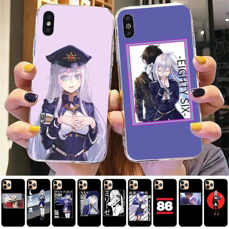 

Yinuoda 86 Eighty Six Anime Phone Case for iPhone 11 12 13 mini pro XS MAX 8 7 6 6S Plus X 5S SE 2020 XR case