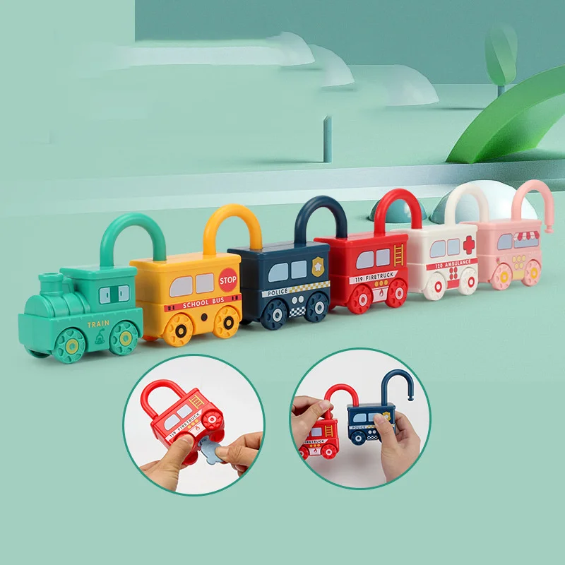 6 шт. детские развивающие игрушки Монтессори с ключами