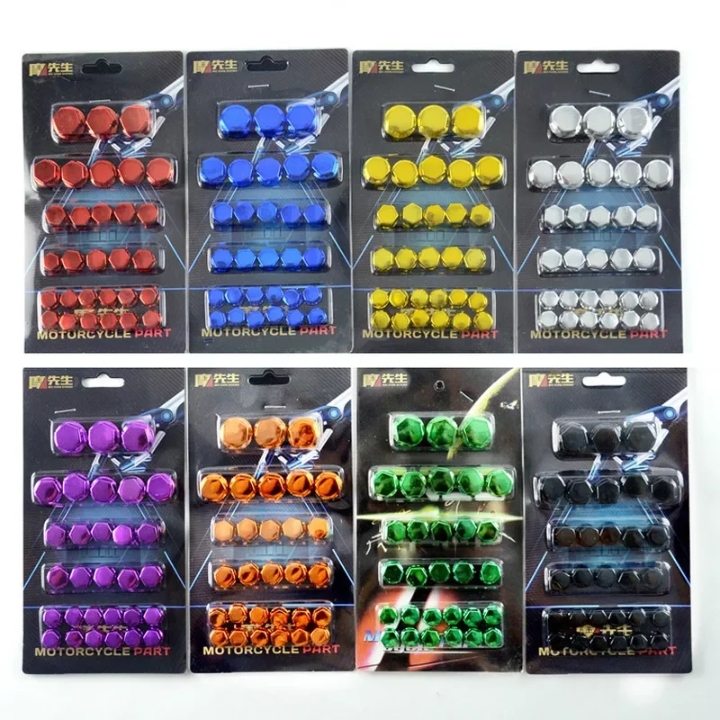 

Motorcycle Screw Decoration Cover Plating Cap for Car Motor Scooters Colored Nut Cover Motorcycle Accessories