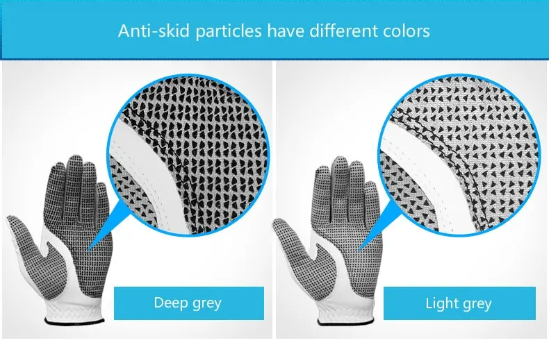 1PC Man Left or Right Hand Leather Golf Glove Slip-resistant Granules Microfiber Cloth Gloves Anti-skid Golf Training Gloves