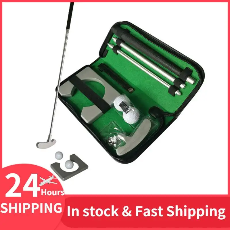 

Portable Golf Three-Section Assembly Putter Putting Trainer Driver Balls Set Indoor Equipment Office Home Practice Ball Dropship