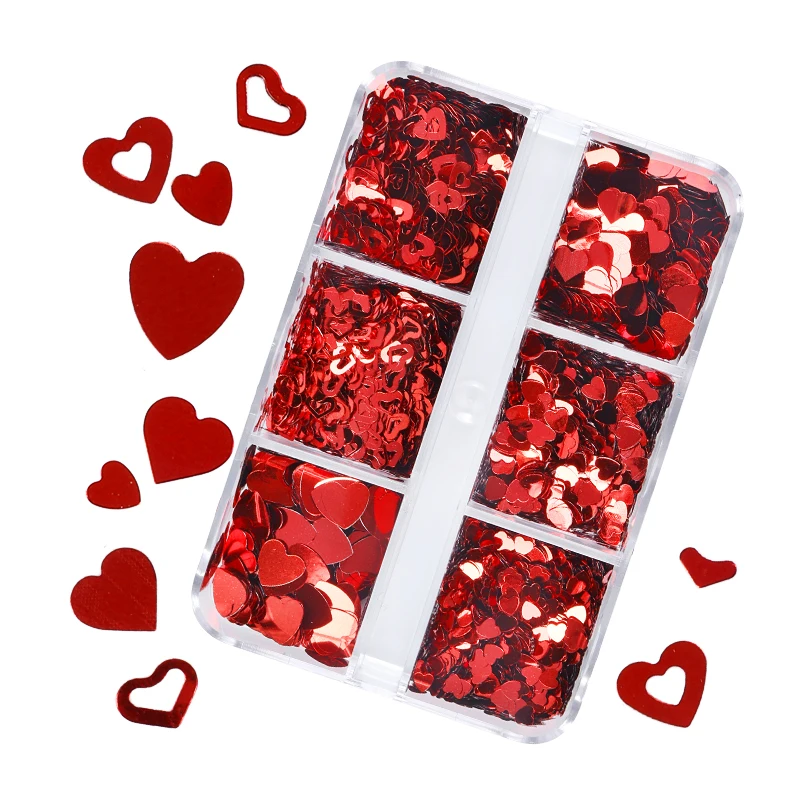 

Valentine's Love Heart Red Sequins for Molds Fillings Resine Epoxy Kit Complet Pendant Necklace Jewelry Making Craft DIY Nail