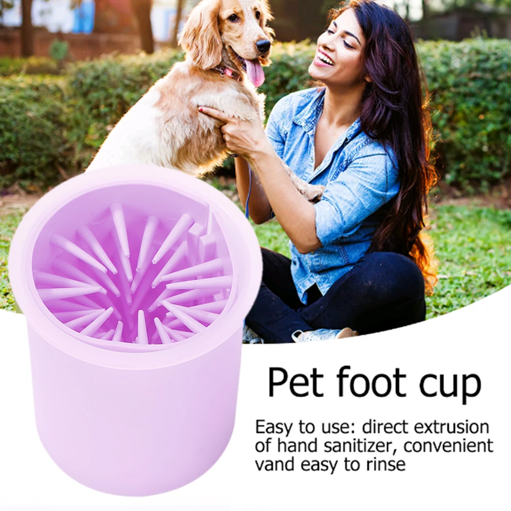 

Pet Puppy Paw Cleaner Cup Portable Dog Cat Dirty Kitten Soft Feet Washer Bucket for Household Animal Dog Accessories
