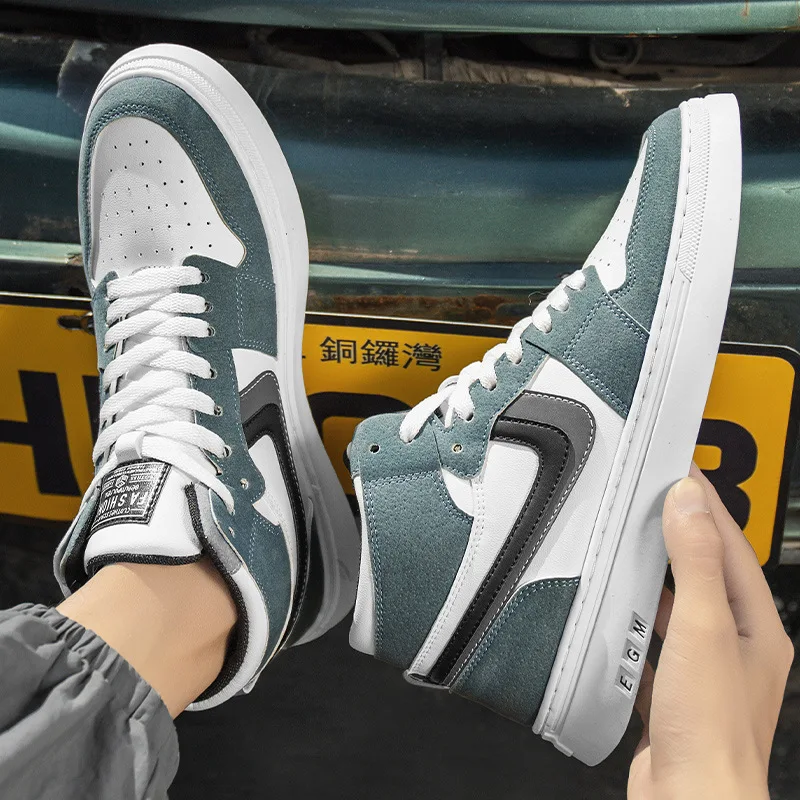 Кроссовки на платформе для мужчин и женщин Вулканизированная подошва высокие