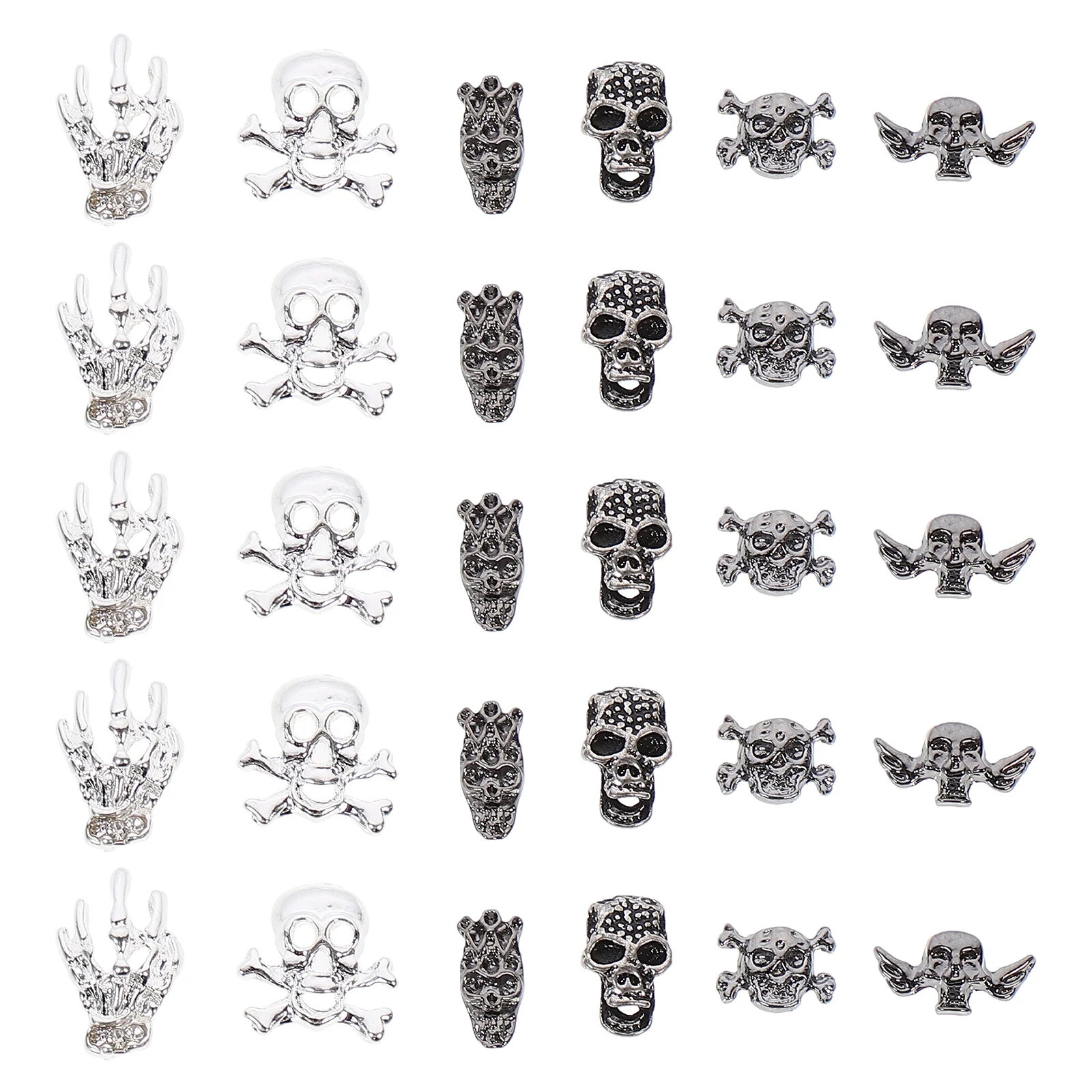 

Nail Skeletonart Studs Tip Manicure Decoration Artificial Foils Adhesive Reflections Glitter Charm Metallic Decorations Claw 3D