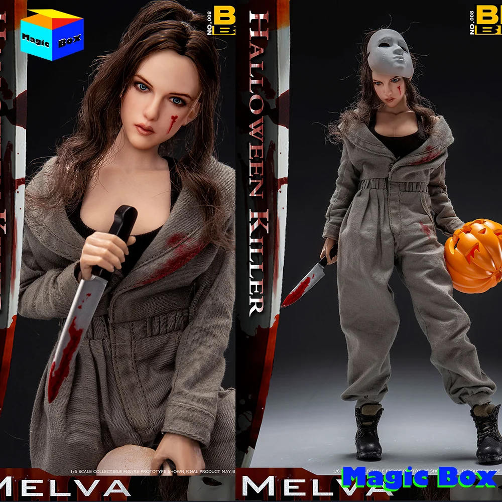 

Hot Sales BBK BBK008 1/6 Halloween Killer Girl Melwa Figure Model 12" Female Soldier Action Doll Full Set Collectible Toy