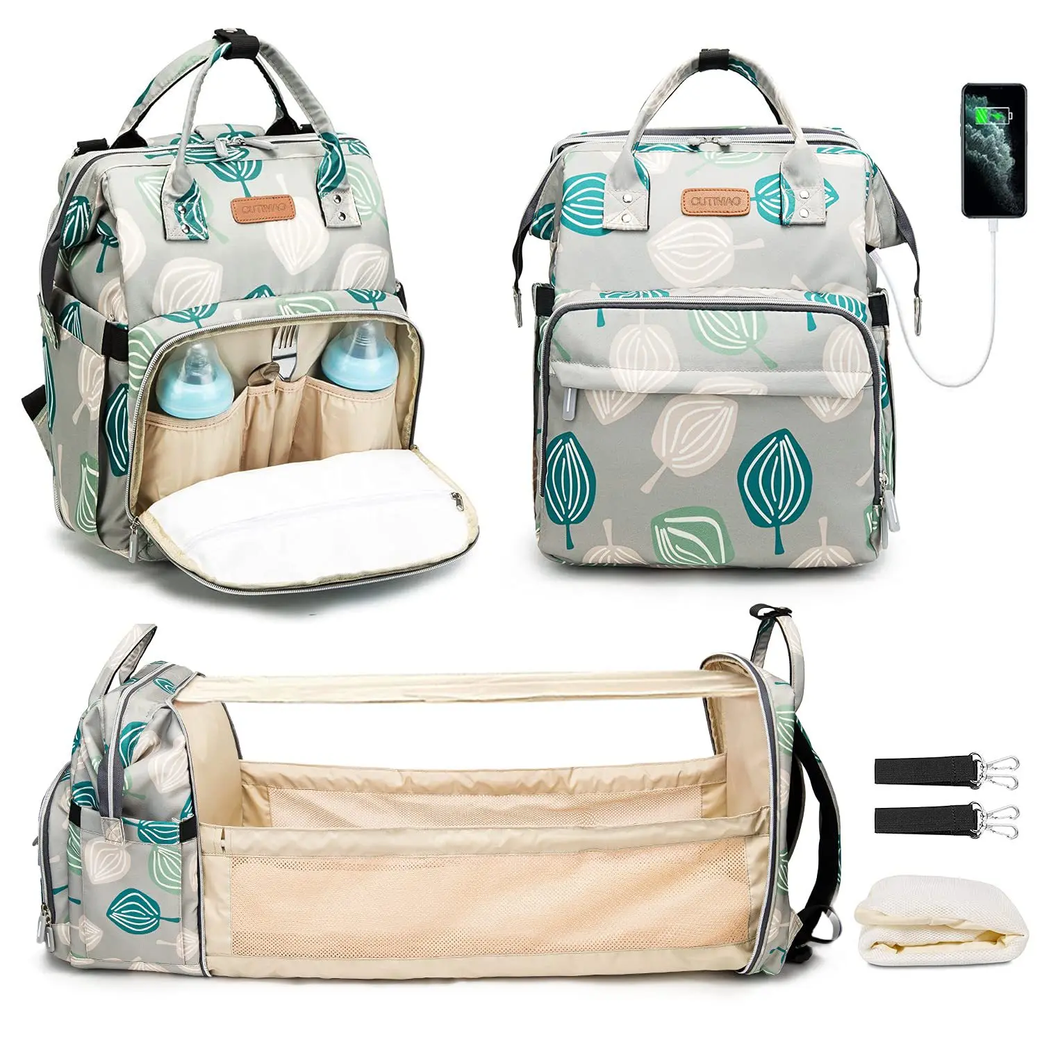 2022Diaper Bag Backpack Baby Essentials Portable Crib Large Capacity MultifunctionalCar Bag Waterproof Outdoor Travel