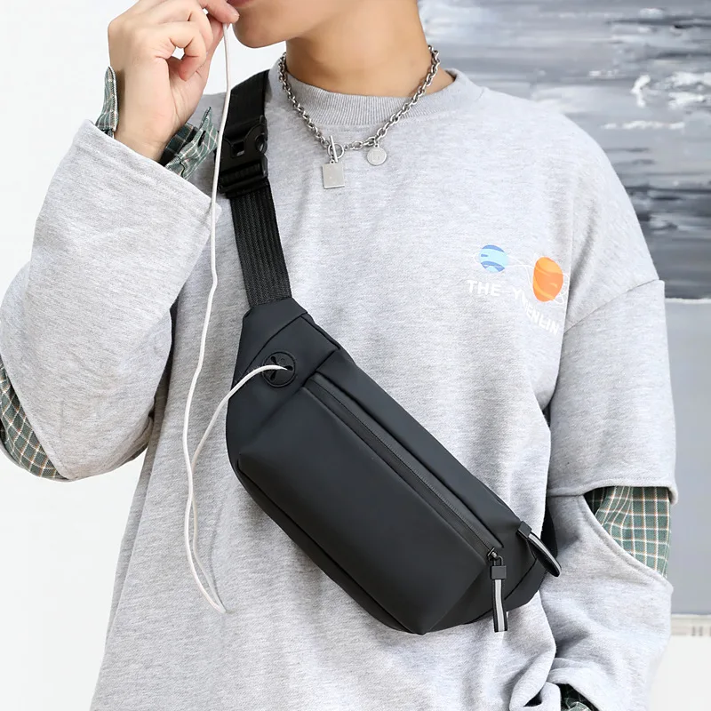 Men Fanny Pack Teenager Outdoor Sports Running Cycling Waist Bag Pack Male Fashion Shoulder Belt Bag Travel Phone Pouch Bags