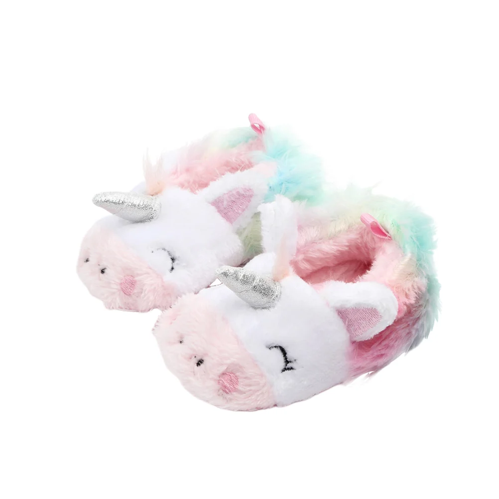 

Baby Indoor Warm Cotton Shoes Autumn Winter Toddler Shoes for Babies Aged from 0 to 1 Years Old (Colorful Unicorn 105cm) Girl