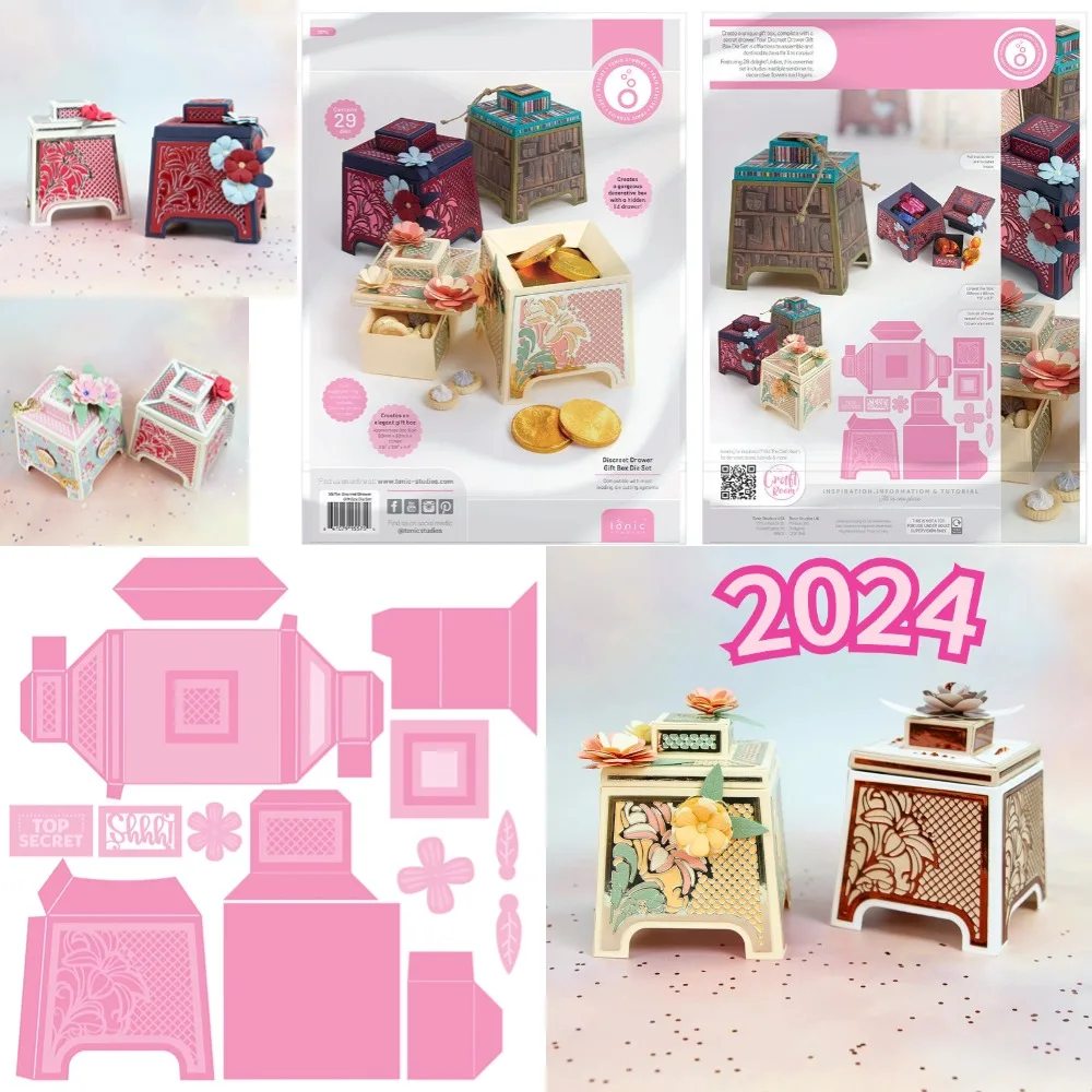 Незаметный милый ящик Подарочная коробка металлические режущие штампы Декор
