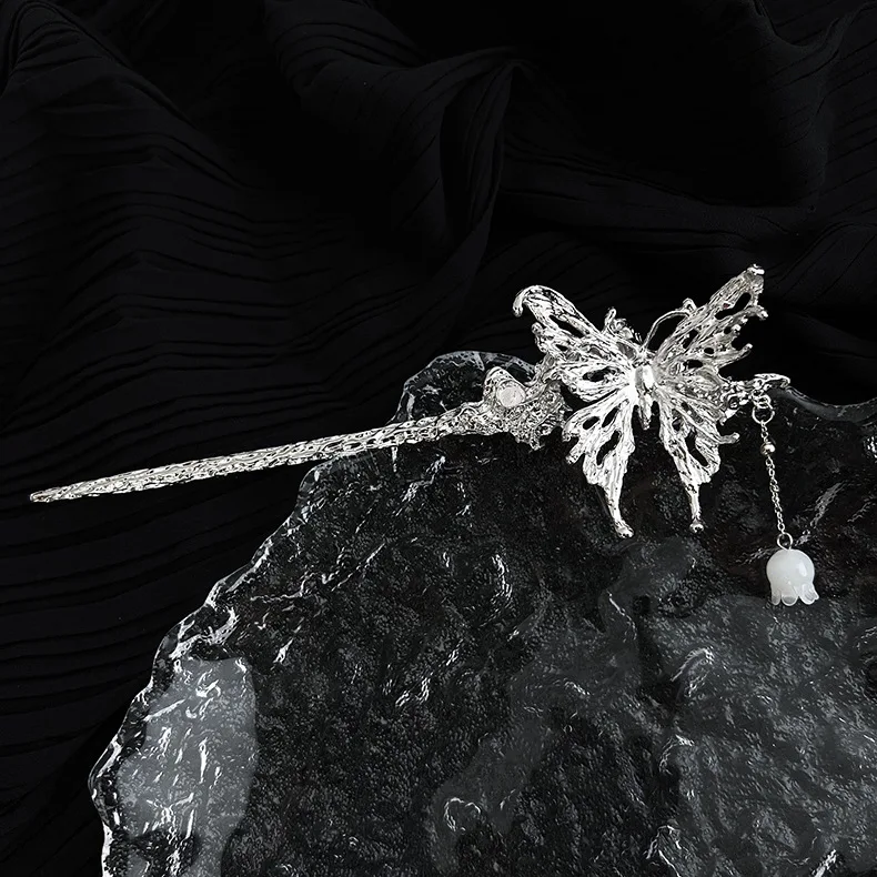 

Retro Antique Tassel Liquid Butterfly Long Sticks Hairpin Hairstyle Design Hairpins Hair Accessories