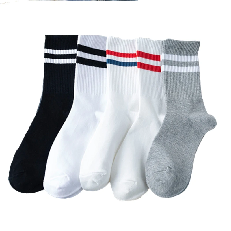 

Women Socks White Black Striped Harajuku Kawaii Funny Cute Hip Hop Skateboard Streetwear Calcetines Mujer Woman Skarpetki Meia