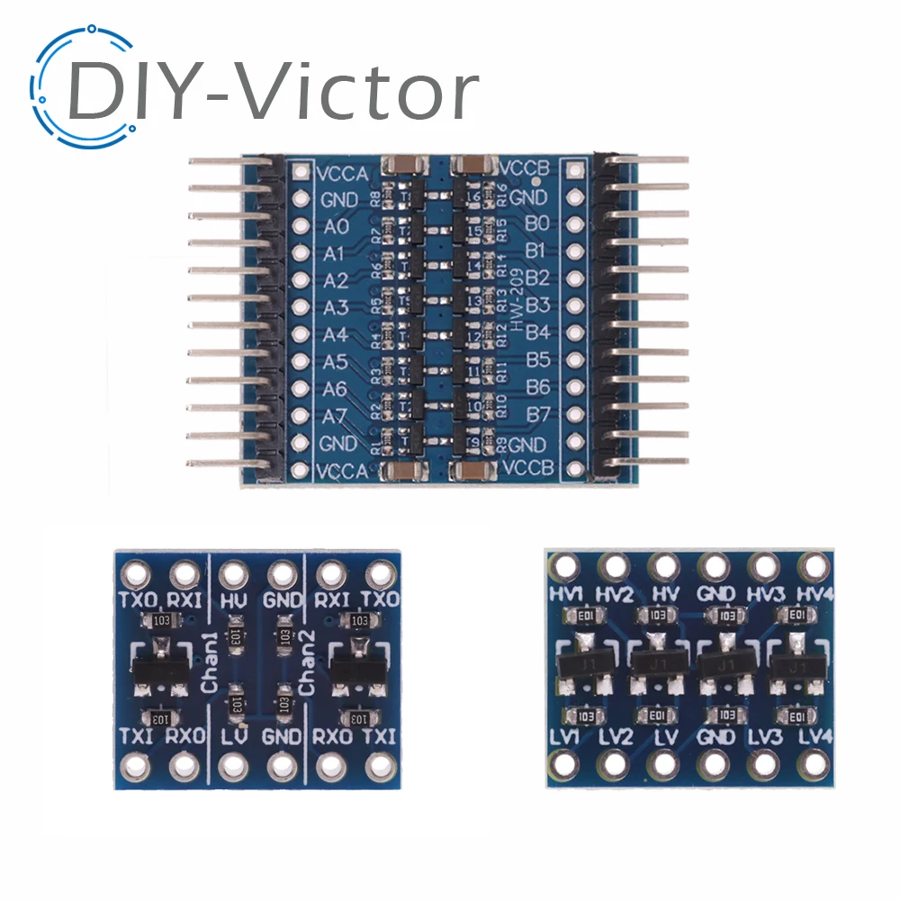 Фото 2-канальный преобразователь логического уровня IIC I2C двунаправленный Модуль платы 2 4 8 потоков постоянного тока 4/8 В/5 В с контактами для Arduino Raspberry Pi №1