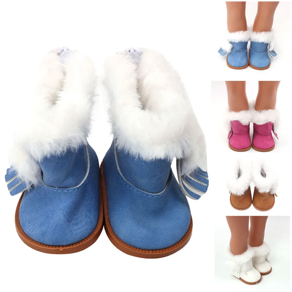 

Doll Shoes Winter Plush Ankle Boots For 18 Inch American Doll Girls 43 CM New Born Baby Accessories,our Generation Clothes Gifts