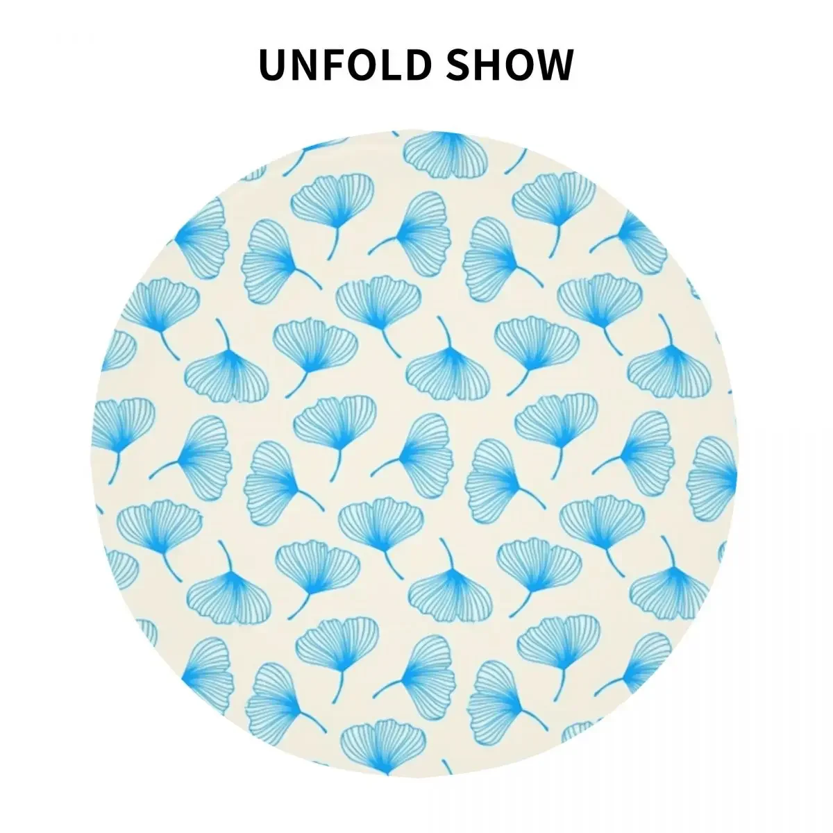 Круглая скатерть Ginkgo Biloba в виде листьев синяя на заказ сделай сам чехол для стола