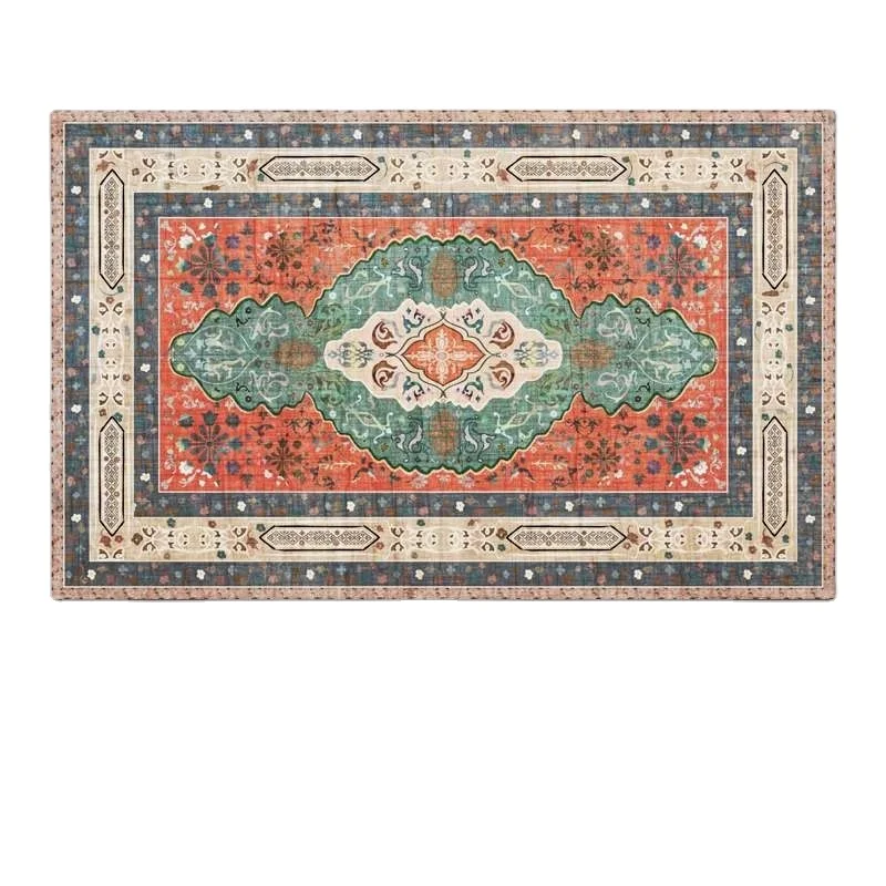 

Light Luxury Persian Carpet for Living Room Non-slip Moroccoarea Rugs Bedroom Decor Retro Turkish Carpets Entrance Door Mat