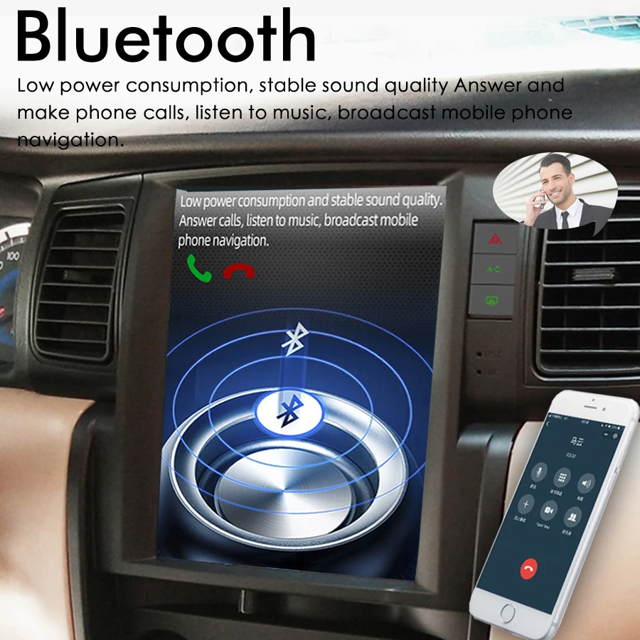 Автомобильный мультимедийный видеоплеер с радио и экраном 10 4 дюйма Тесла для TOYOTA