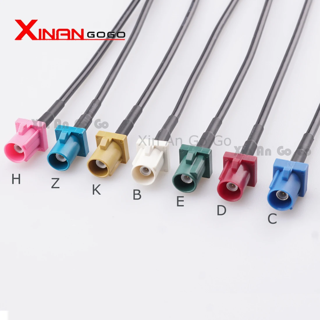 Автомобильный Кабель Fakra B C D E H K Z-образный штекер к SMA штекеру Удлинитель